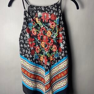 Bcx floral scarf print tank size small